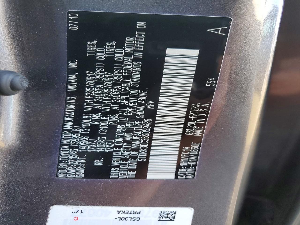 2011 Toyota Sienna le