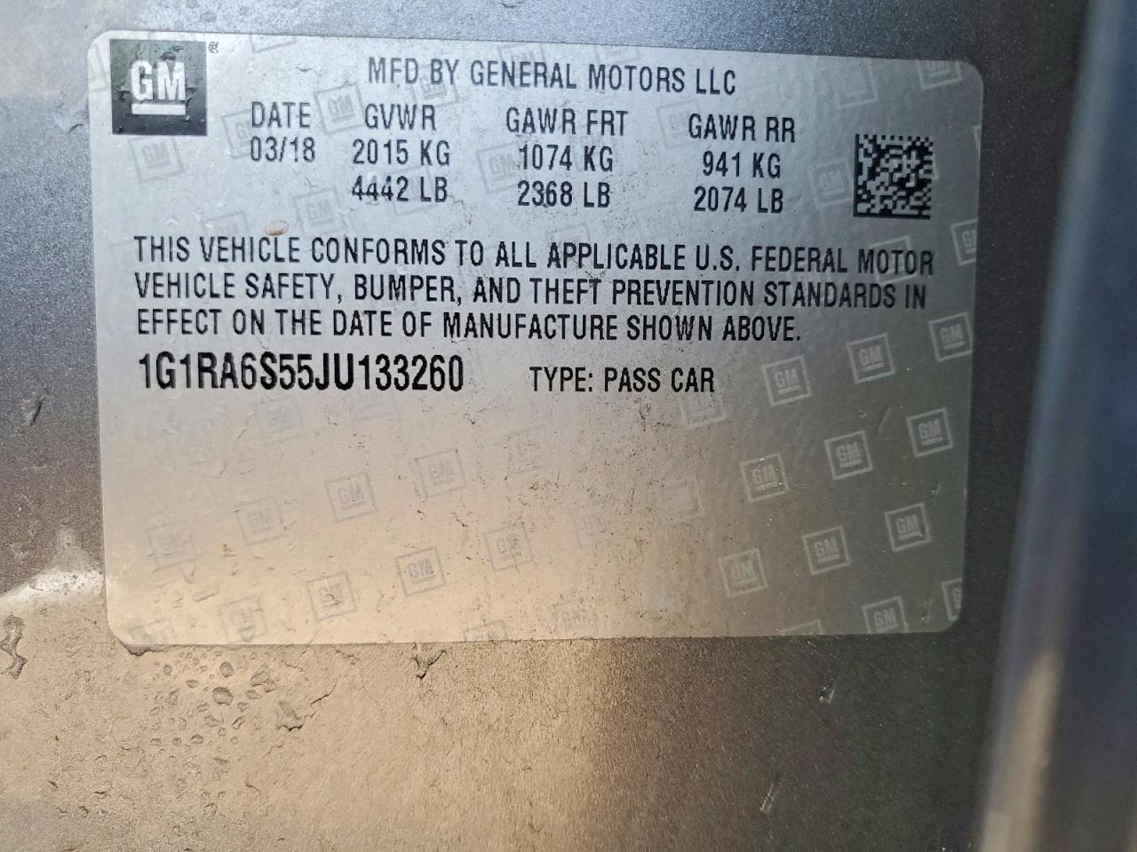 2018 Chevrolet Volt lt