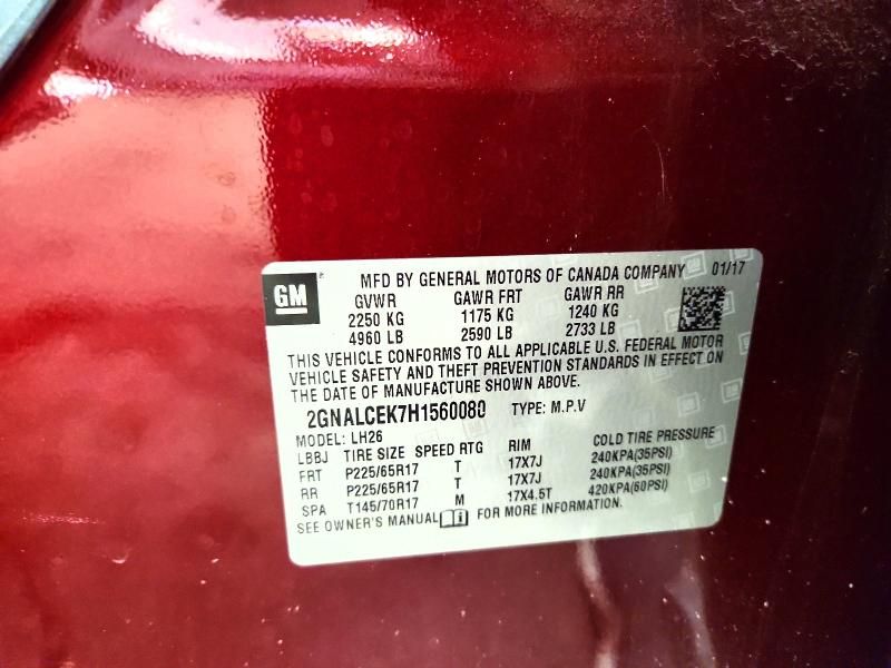 2017 Chevrolet Equinox lt