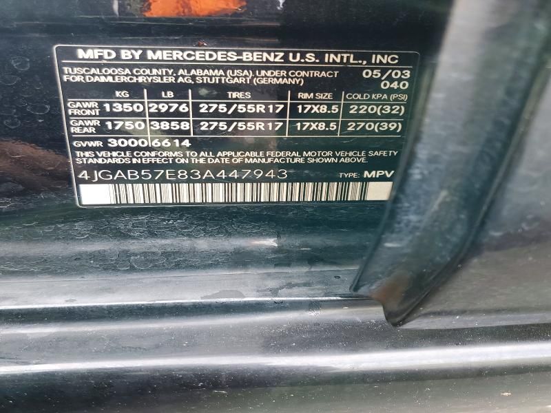 2003 Mercedes-Benz Ml 350