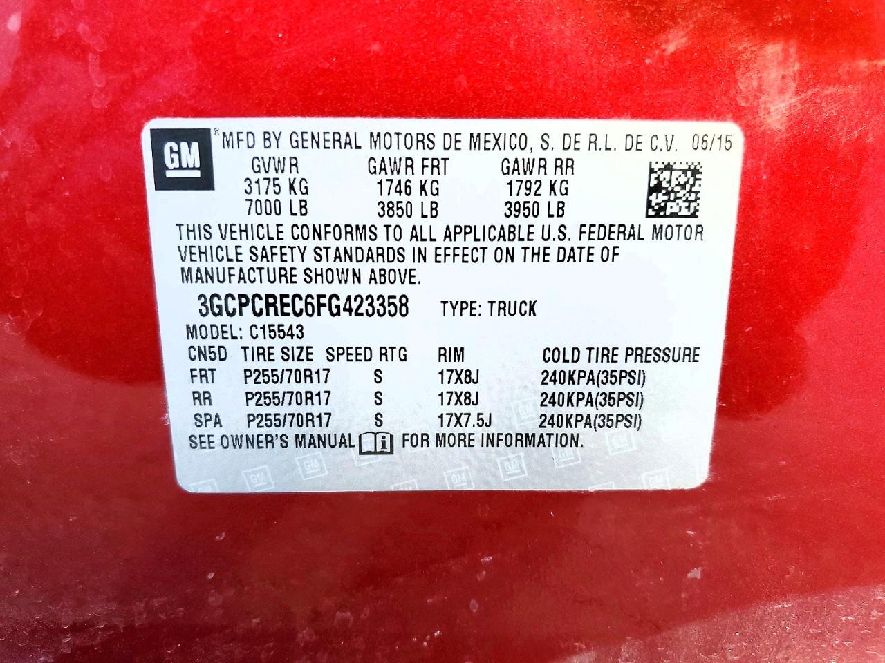 2015 Chevrolet Silverado C1500 lt