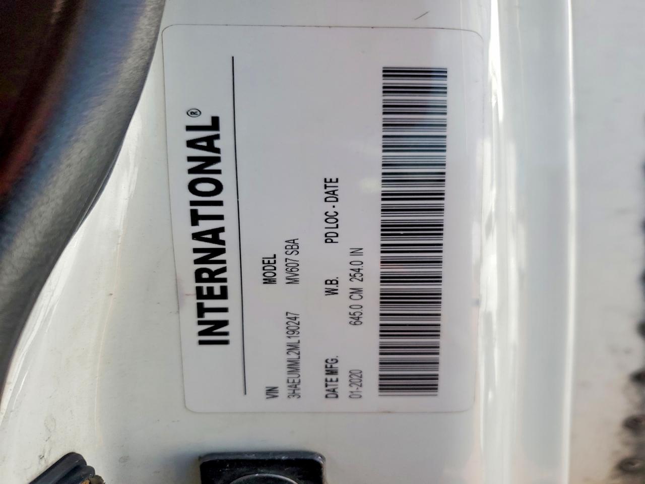 2021 International MV607 BOX Truck