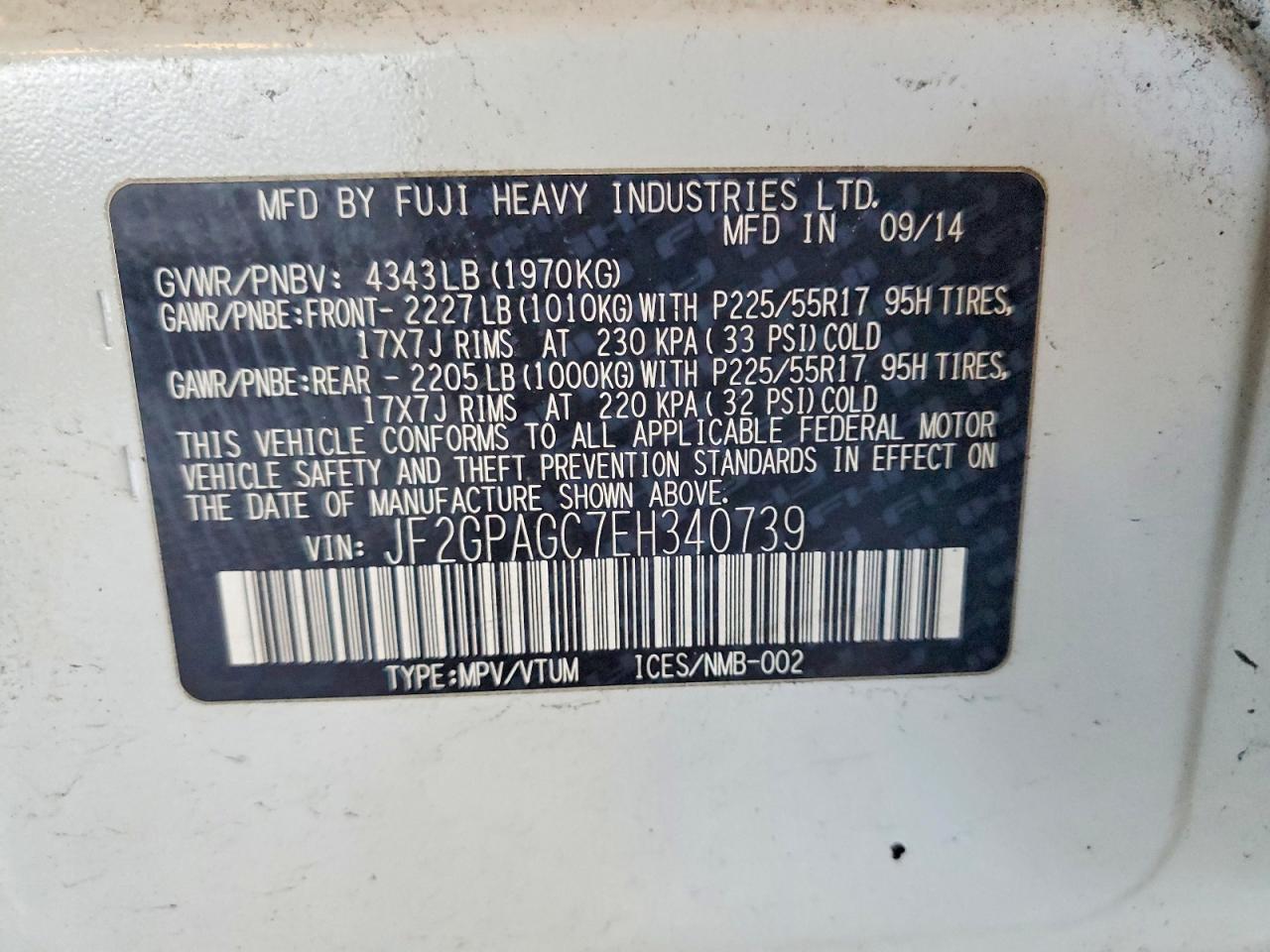 2014 Subaru Xv Crosstrek 2.0 Limited