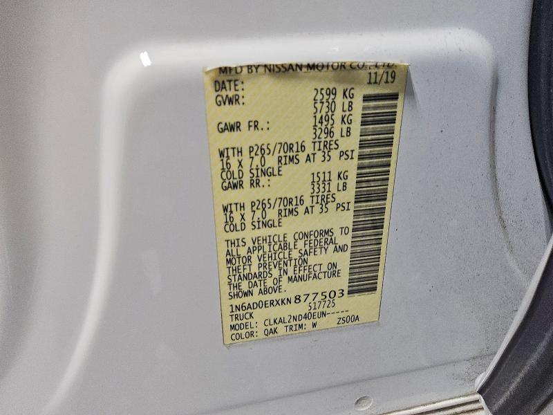 2019 Nissan Frontier SV
