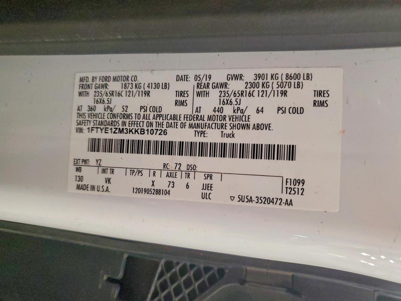 2019 Ford Transit 150 Delivery Van
