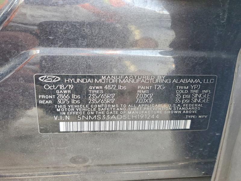 2020 Hyundai Santa fe sel