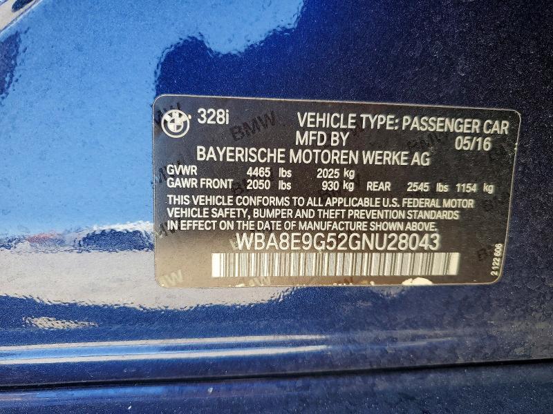 2016 BMW 328 i Sulev