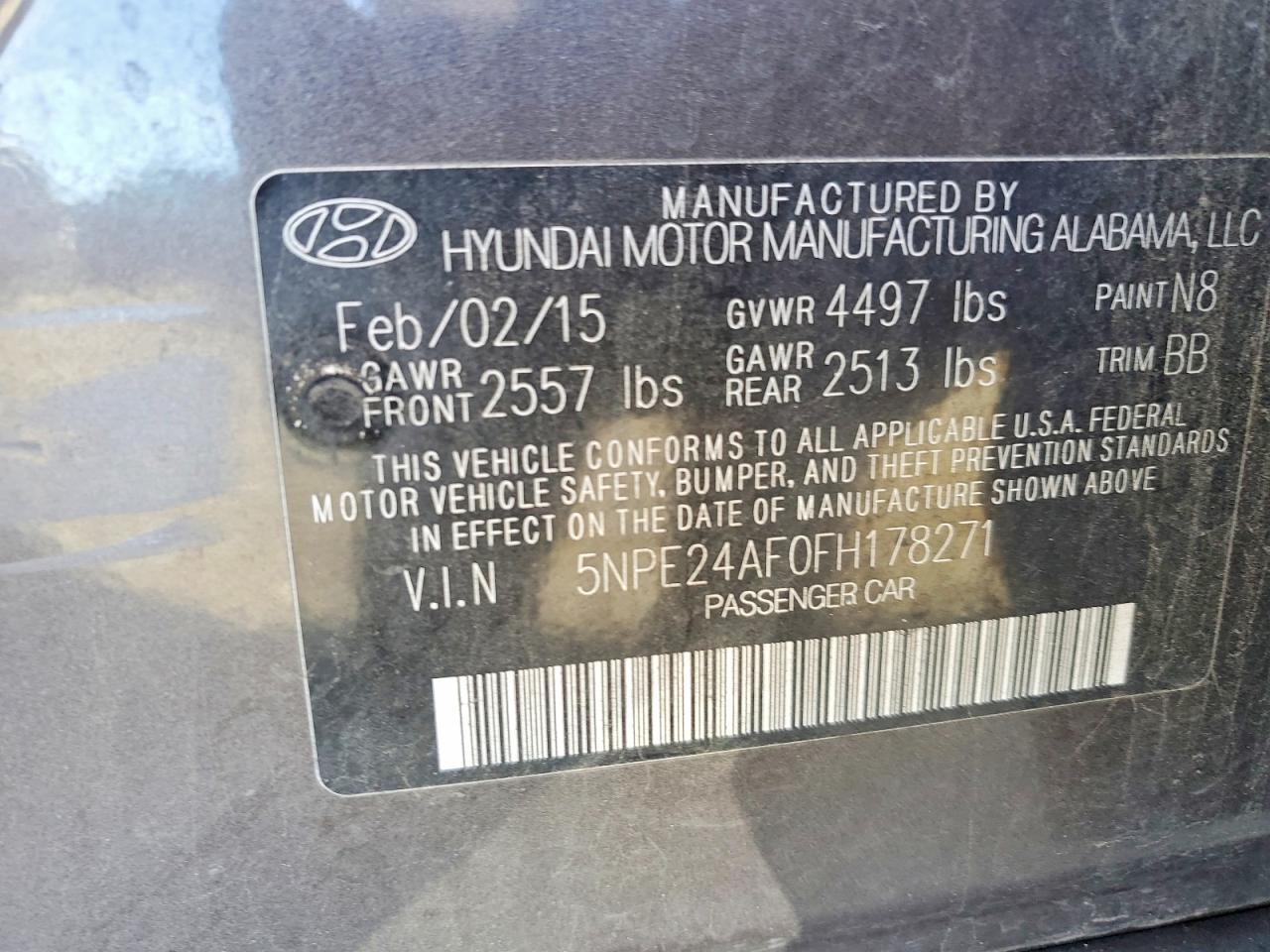 2015 Hyundai Sonata se
