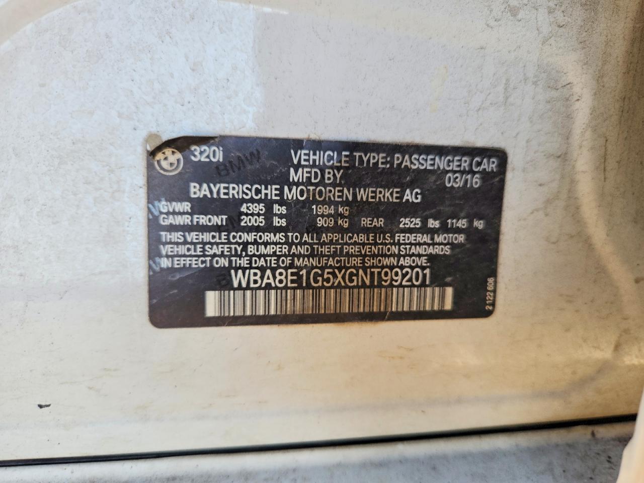 2016 BMW 320 i