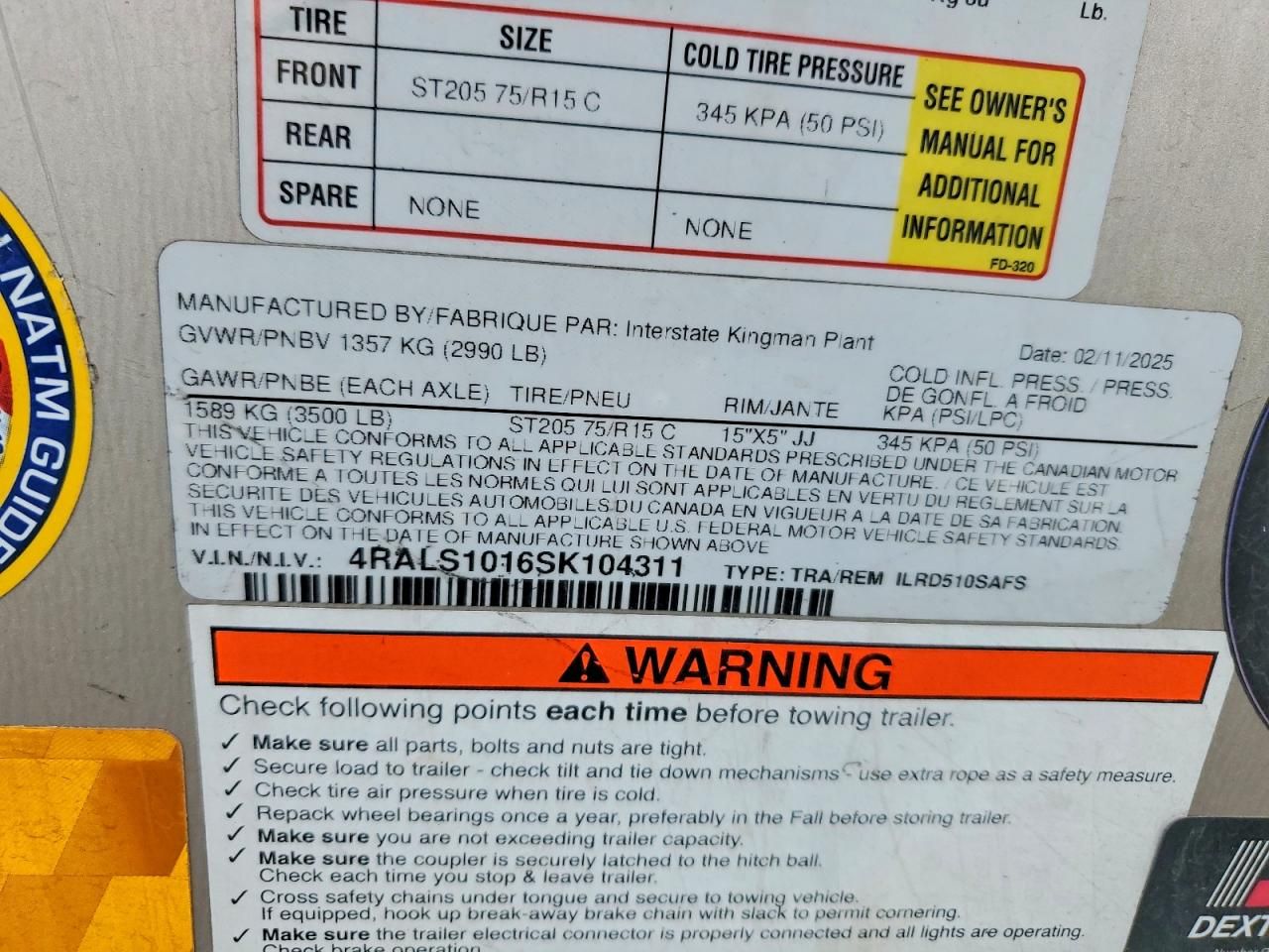 2025 Interstate Kingman Plant ILRD510SAFS Enclosed Cargo Trailer