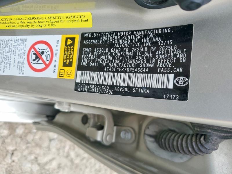 2016 Toyota Camry le
