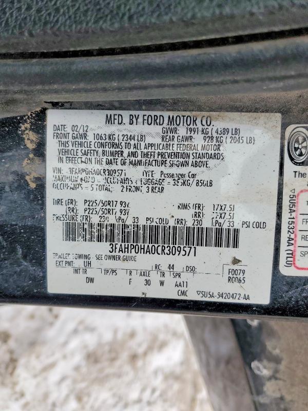 2012 Ford Fusion se