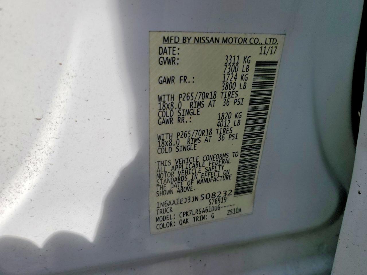 2018 Nissan Titan S