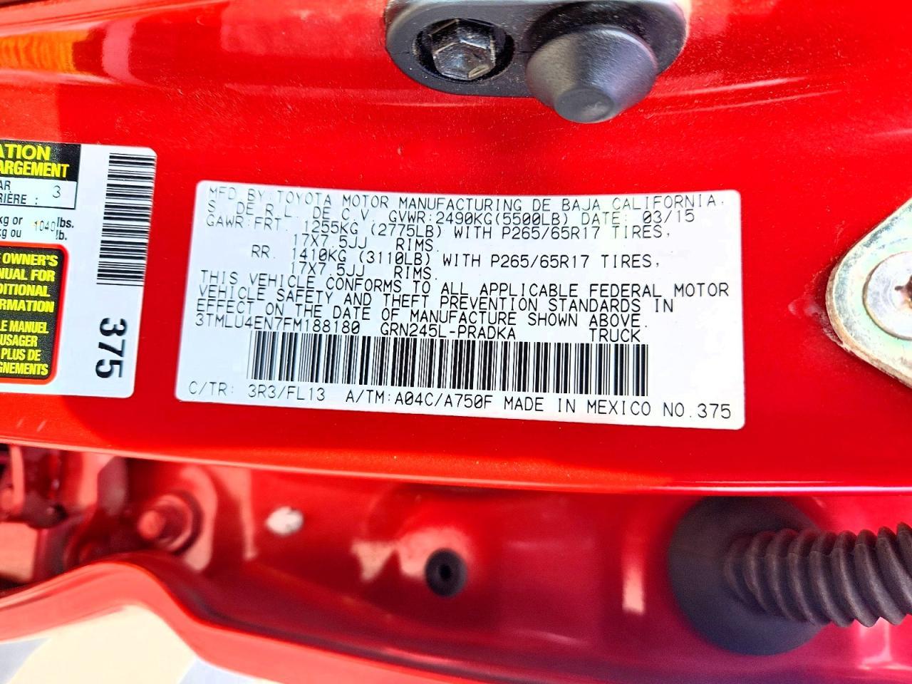 2015 Toyota Tacoma V6