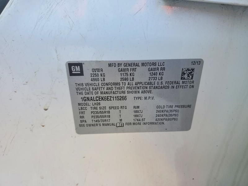 2014 Chevrolet Equinox lt