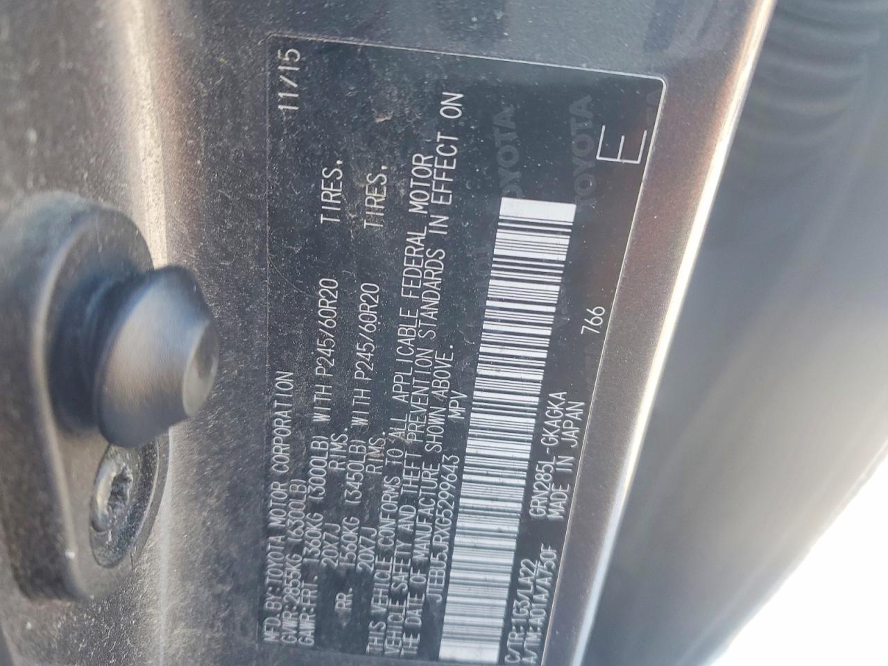 2016 Toyota 4runner Sr5/sr5 Premium