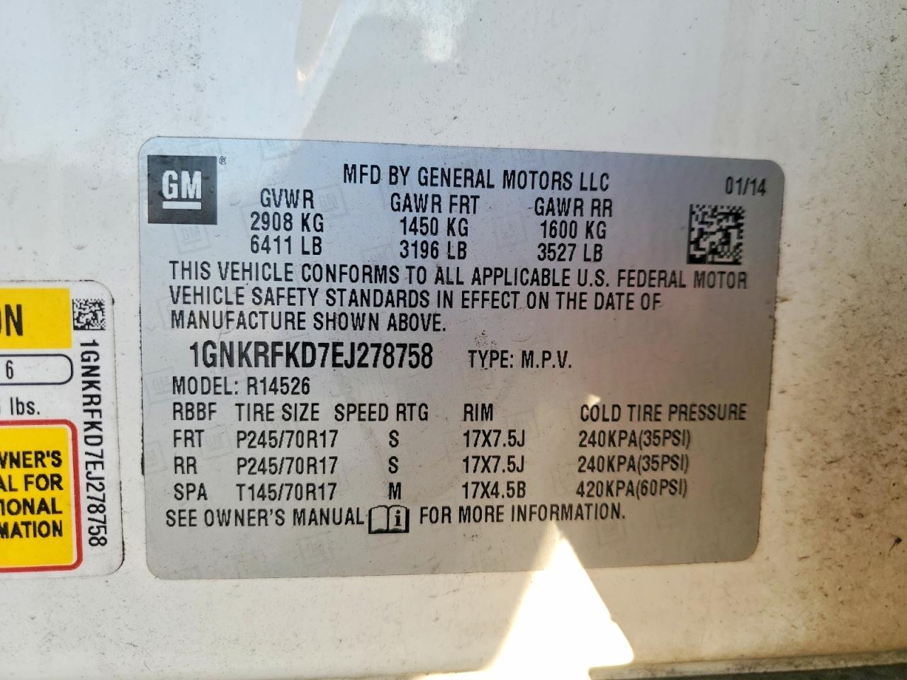 2014 Chevrolet Traverse ls