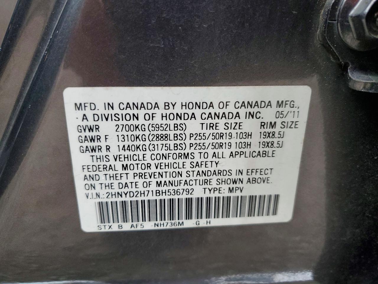2011 Acura Mdx Advance