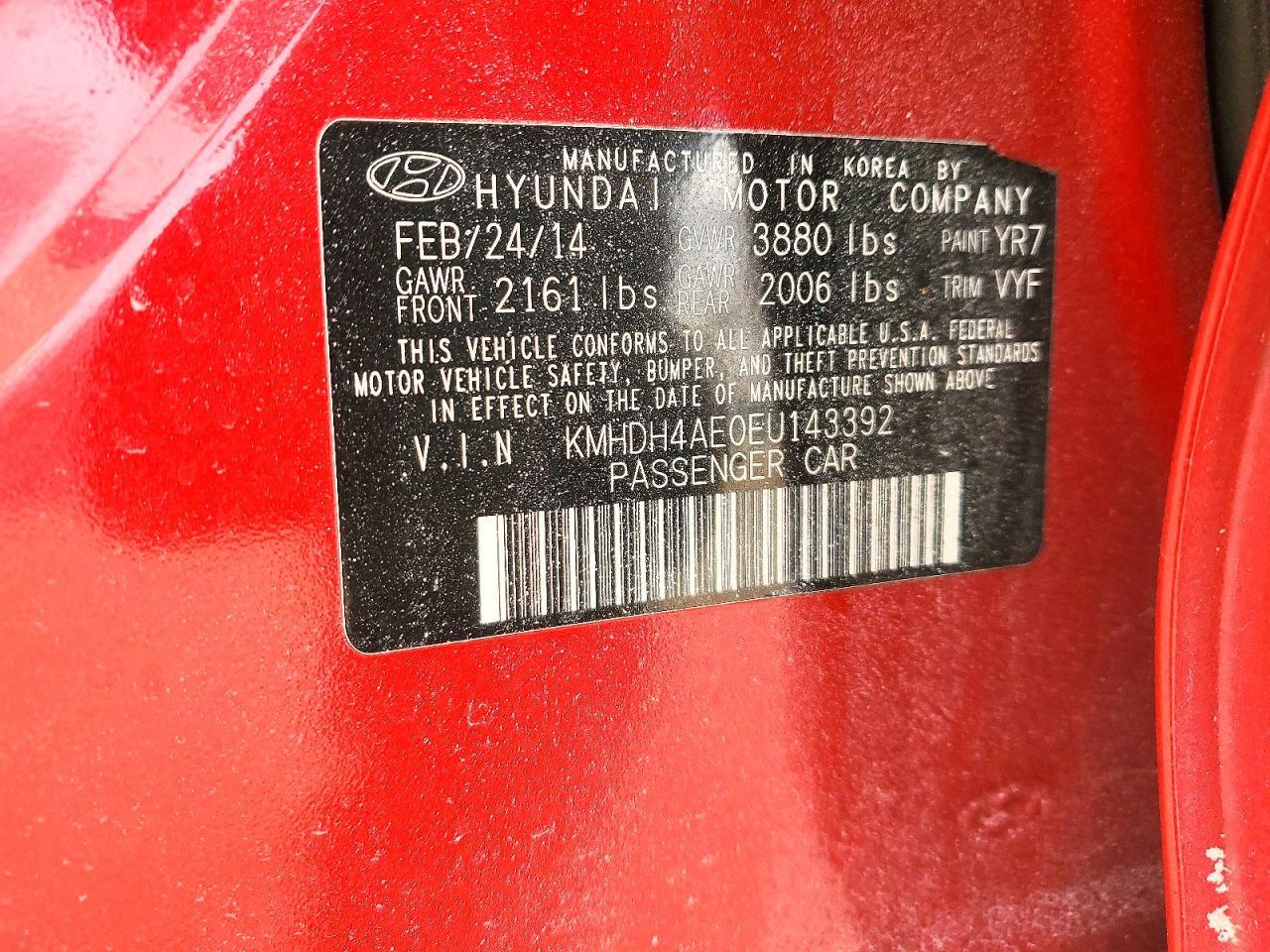 2014 Hyundai Elantra se