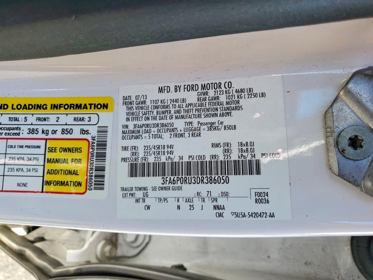 2013 Ford Fusion Titanium hev