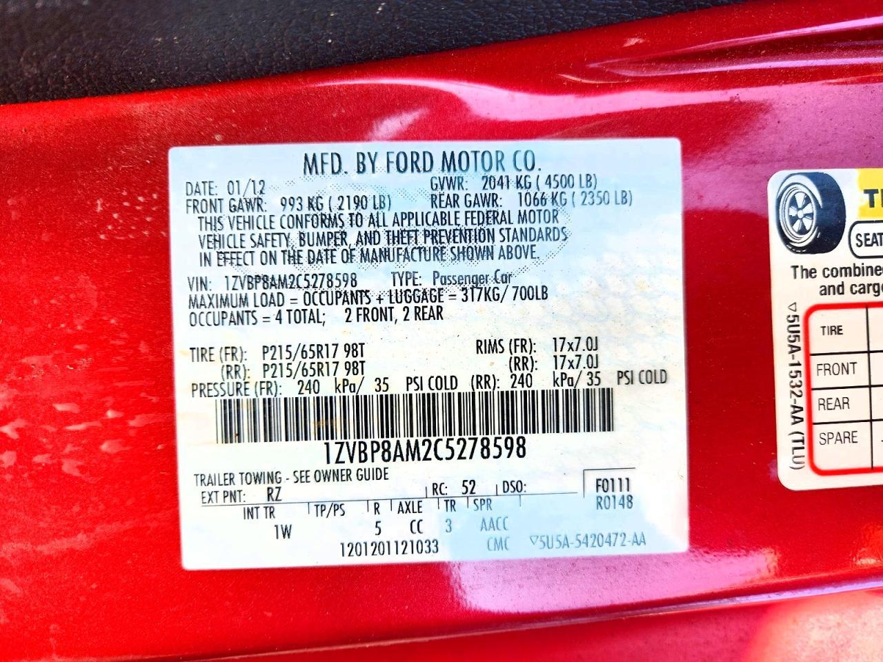 2012 Ford Mustang