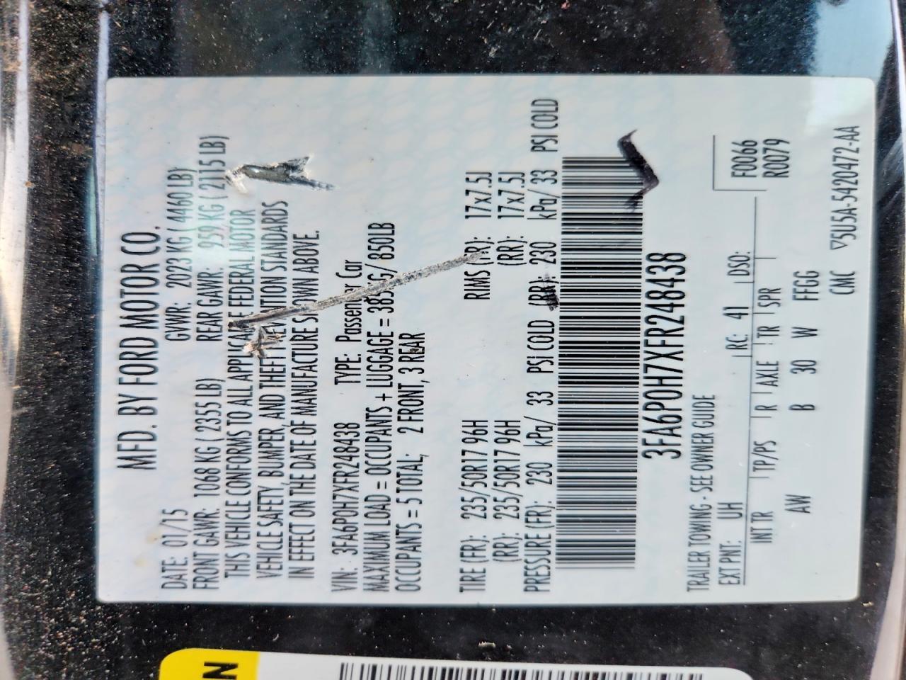 2015 Ford Fusion se