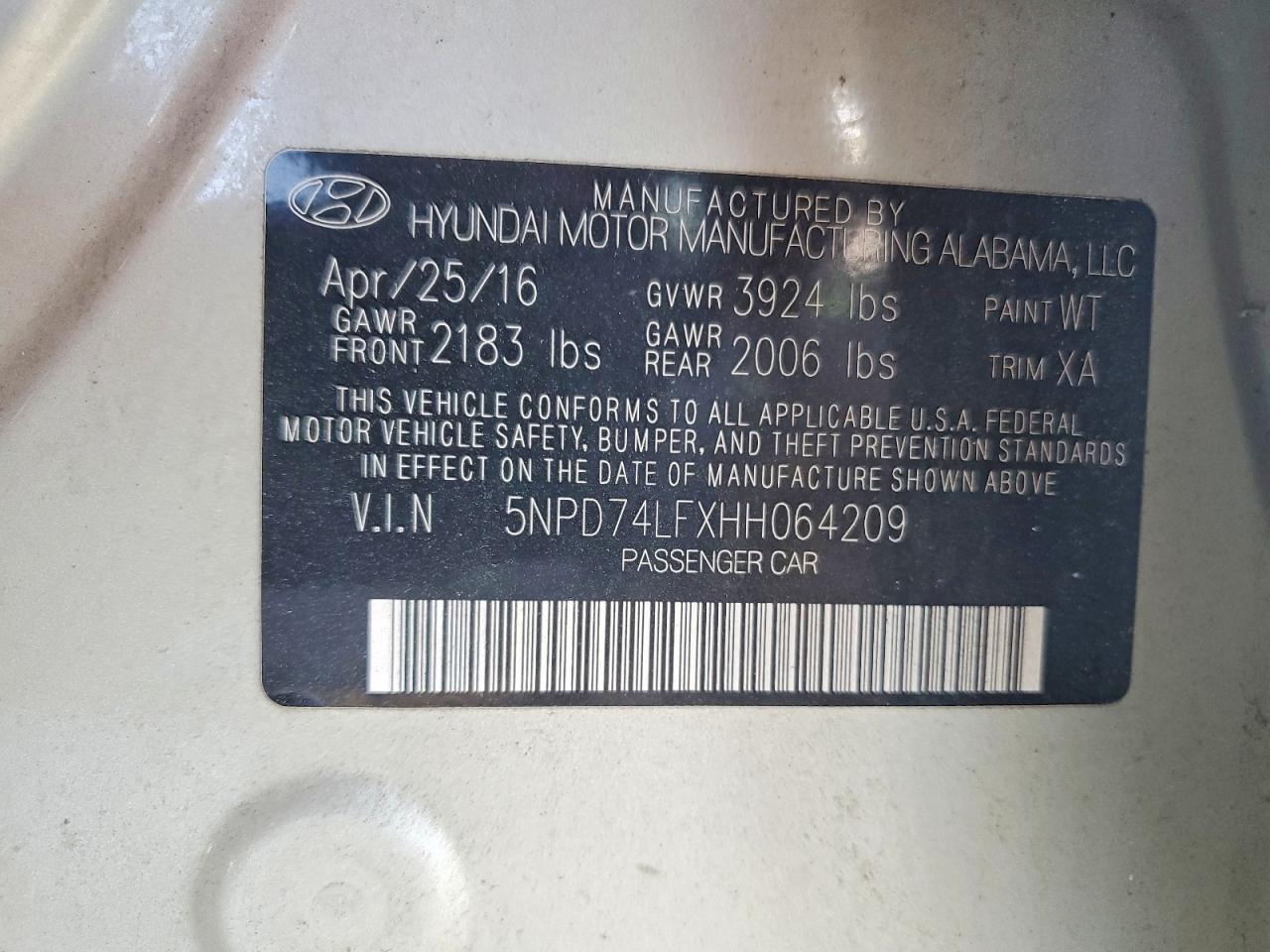 2017 Hyundai Elantra se