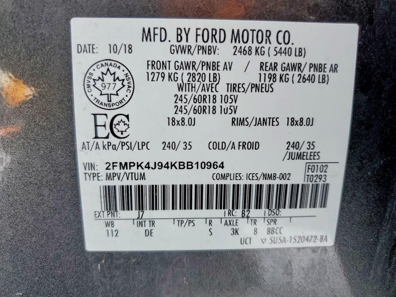 2019 Ford Edge sel