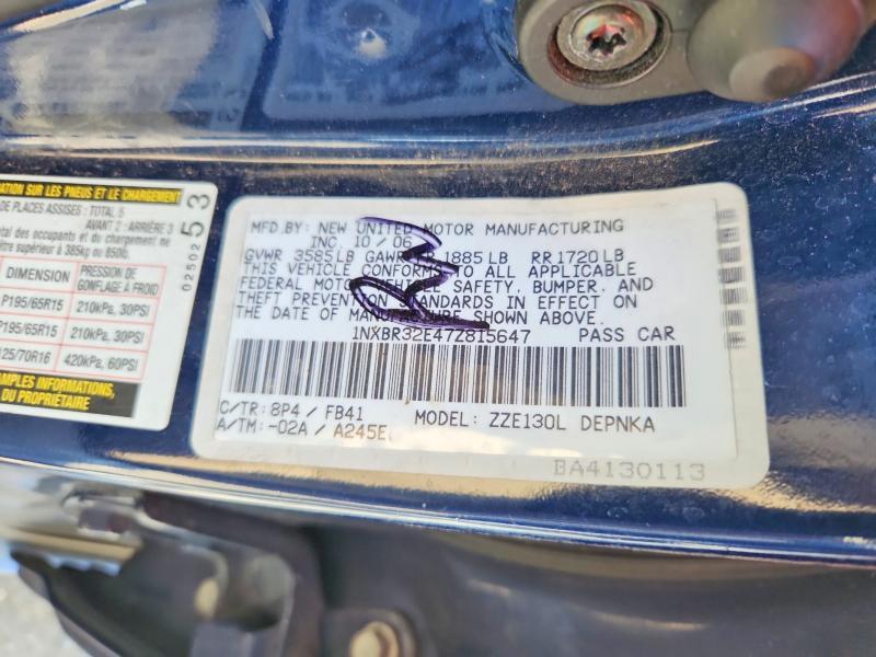 2007 Toyota Corolla le