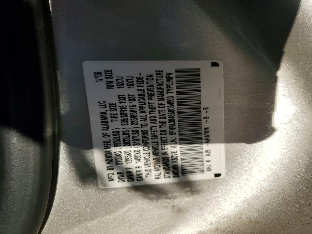 2006 Honda Odyssey ex