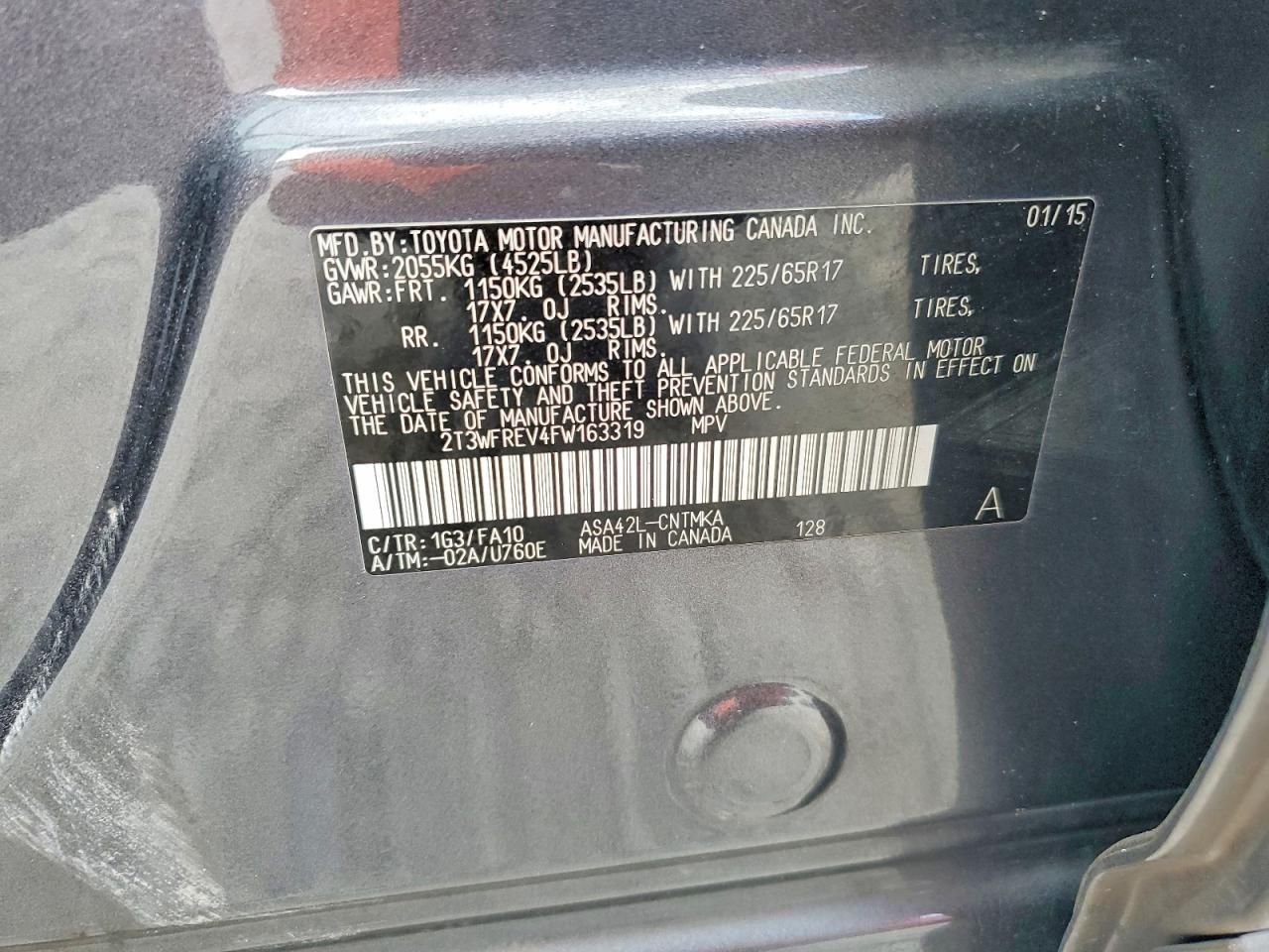 2015 Toyota Rav4 xle