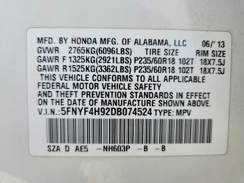 2013 Honda Pilot Touring