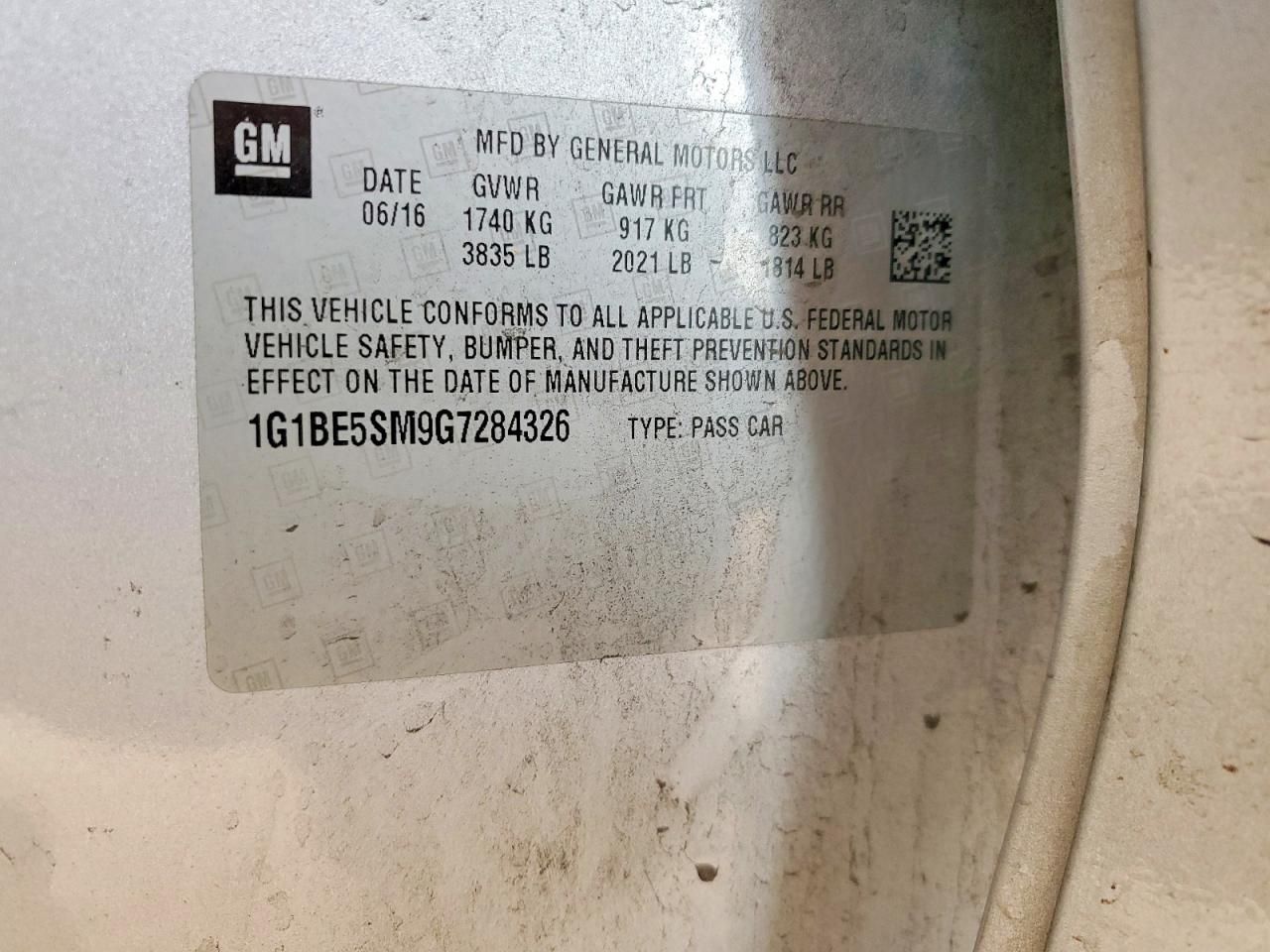 2016 Chevrolet Cruze lt