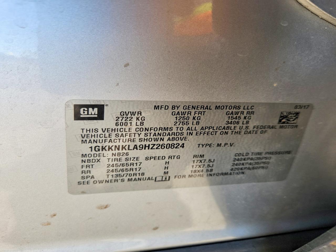 2017 GMC Acadia sle