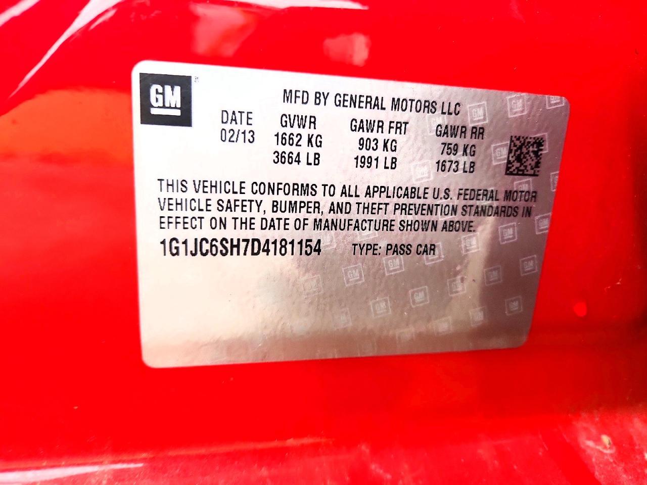 2013 Chevrolet Sonic lt