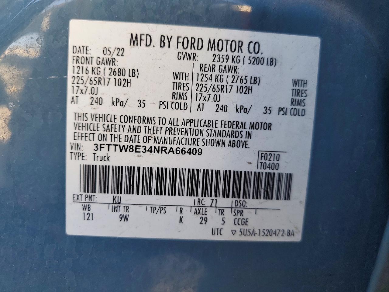 2022 Ford Maverick XL