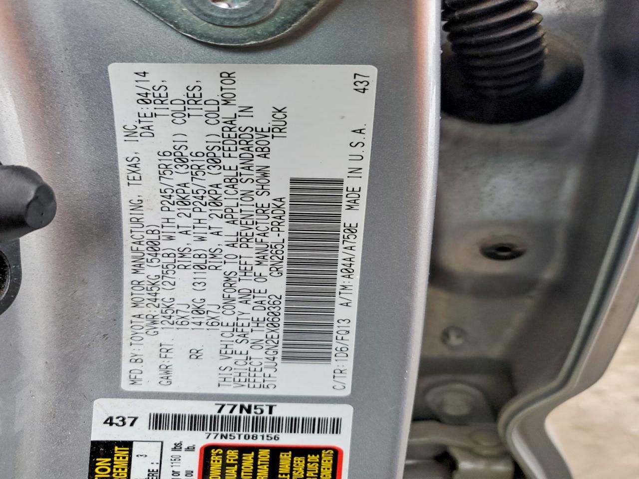 2014 Toyota Tacoma Prerunner V6