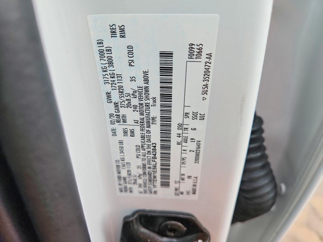2020 Ford F150 Supercrew
