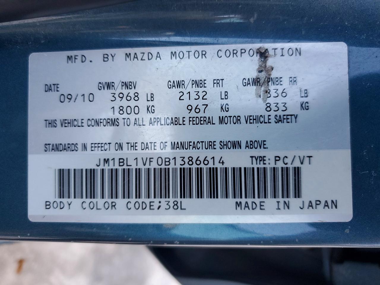 2011 Mazda 3 I