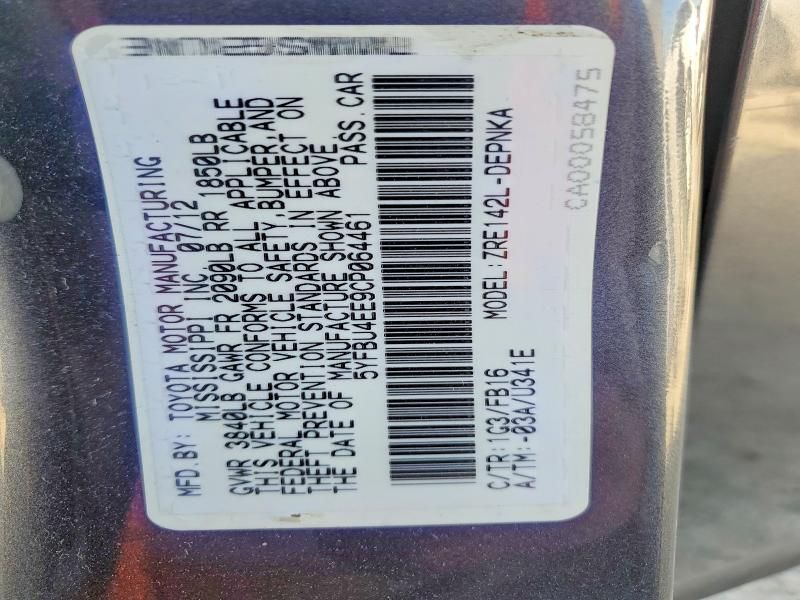 2012 Toyota Corolla Base