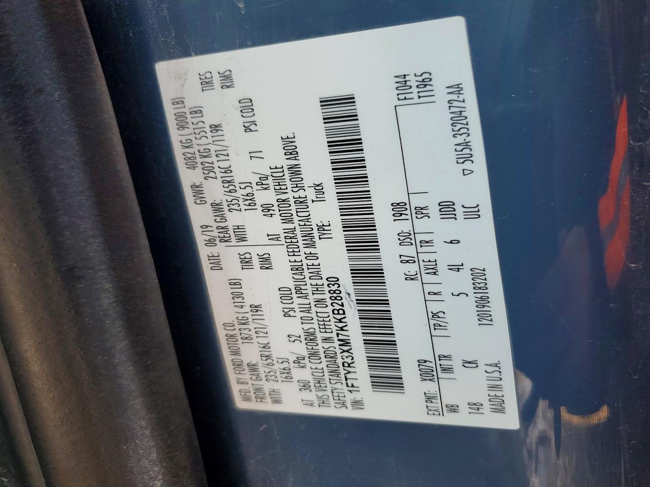 2019 Ford Transit 250 Delivery Van