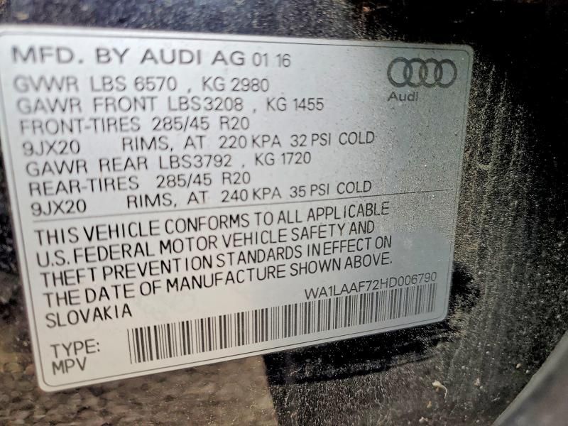 2017 Audi Q7 Premium Plus