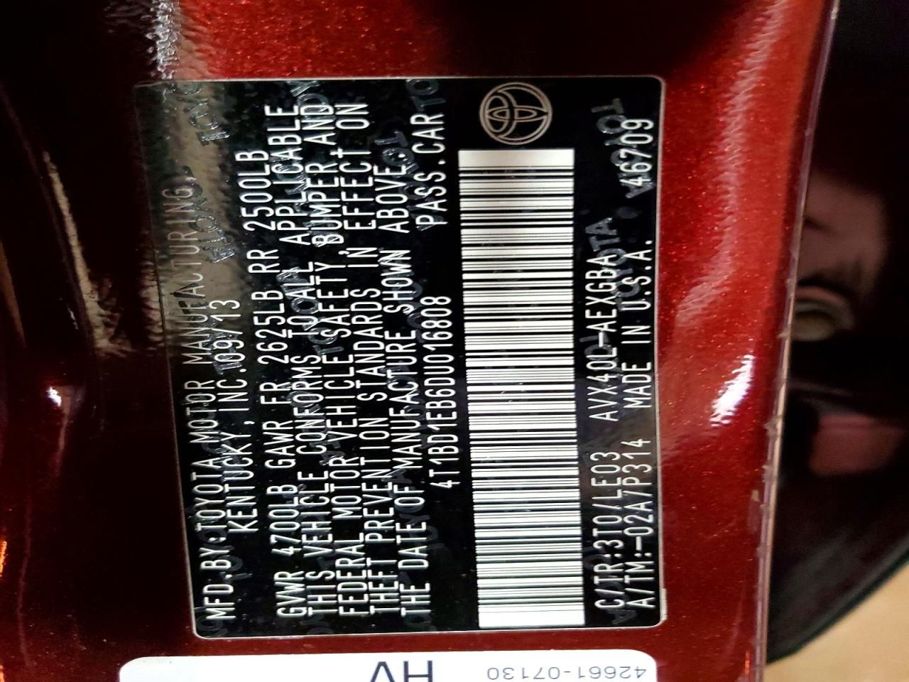 2013 Toyota Avalon Hybrid