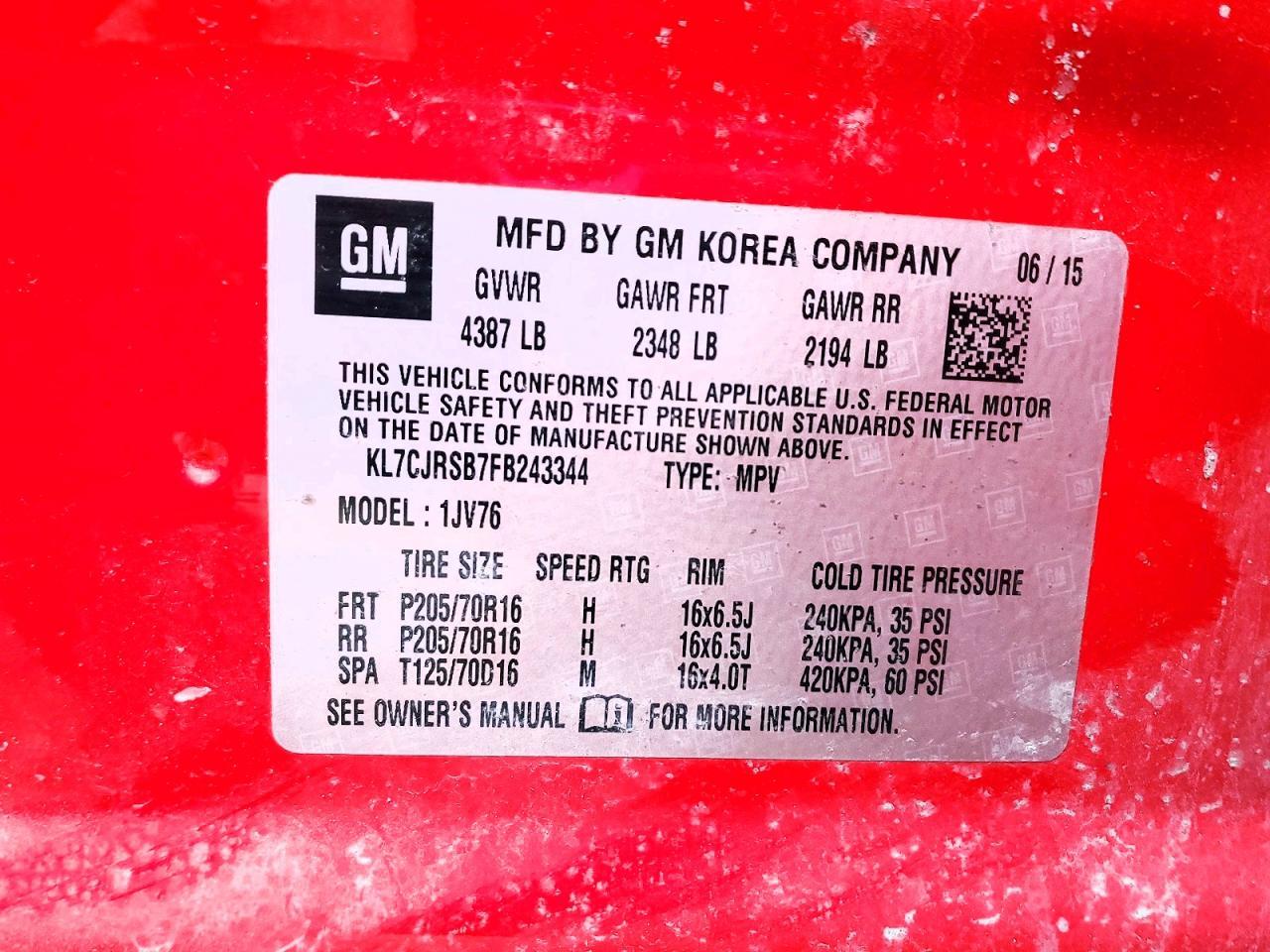 2015 Chevrolet Trax 1LT