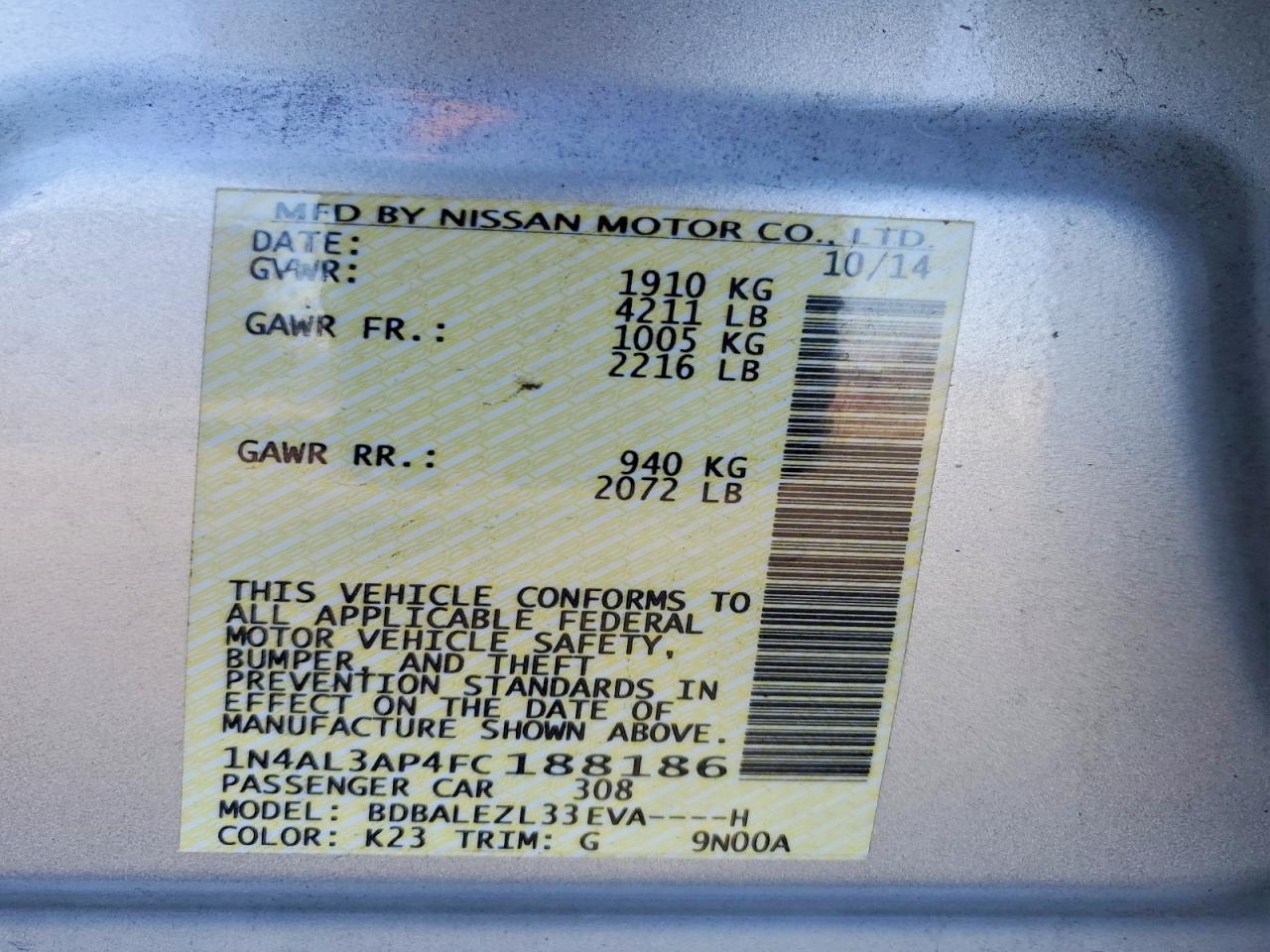 2015 Nissan Altima 2.5