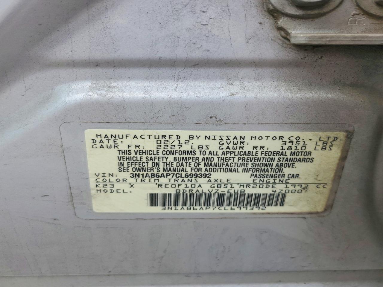 2012 Nissan Sentra 2.0