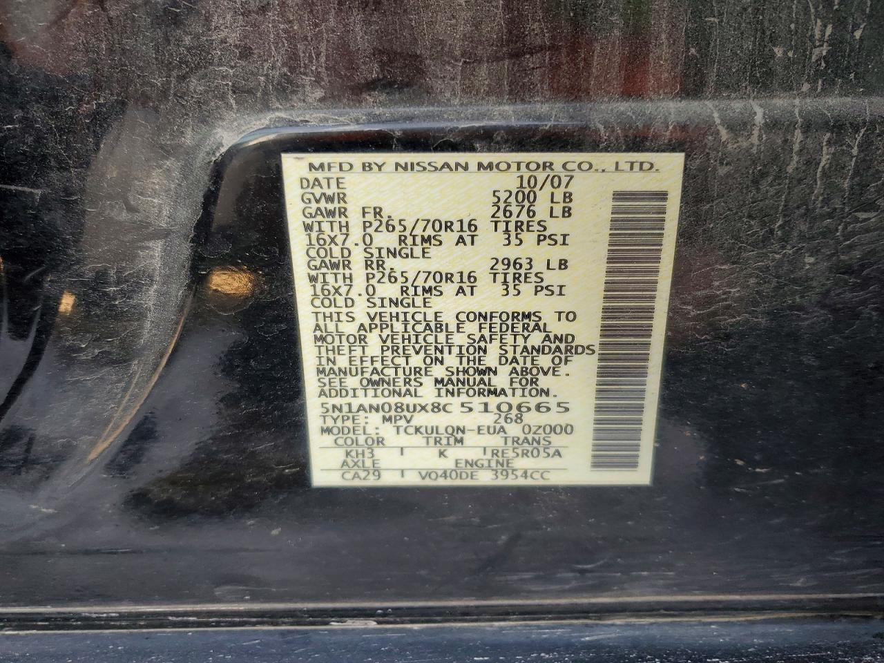 2008 Nissan Xterra off Road