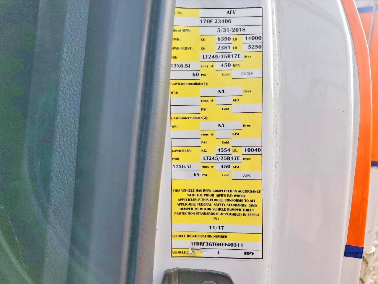 2017 Ford F350 Super Duty Ambulance
