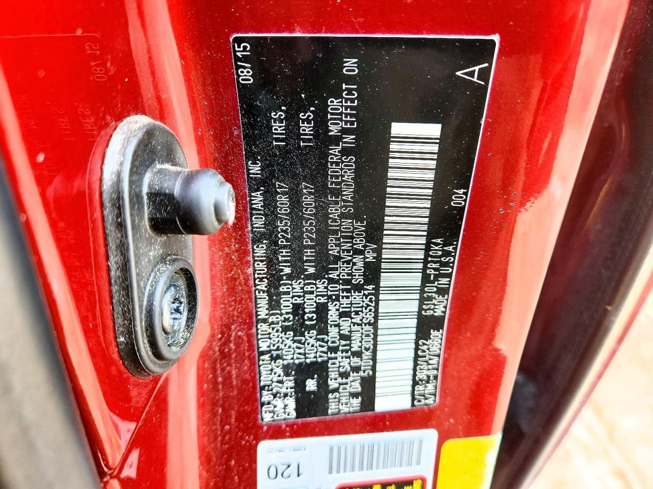 2015 Toyota Sienna xle