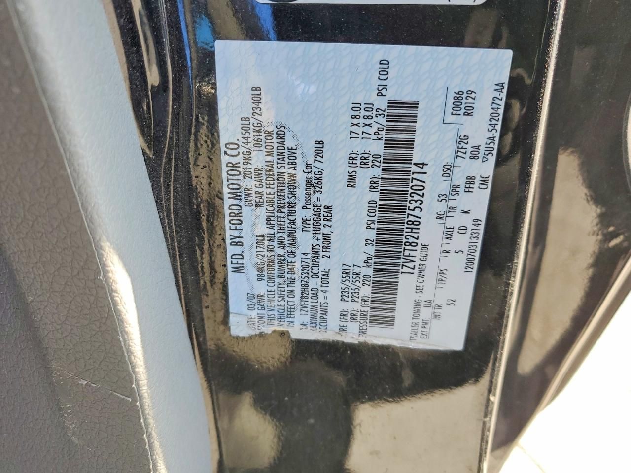 2007 Ford Mustang gt